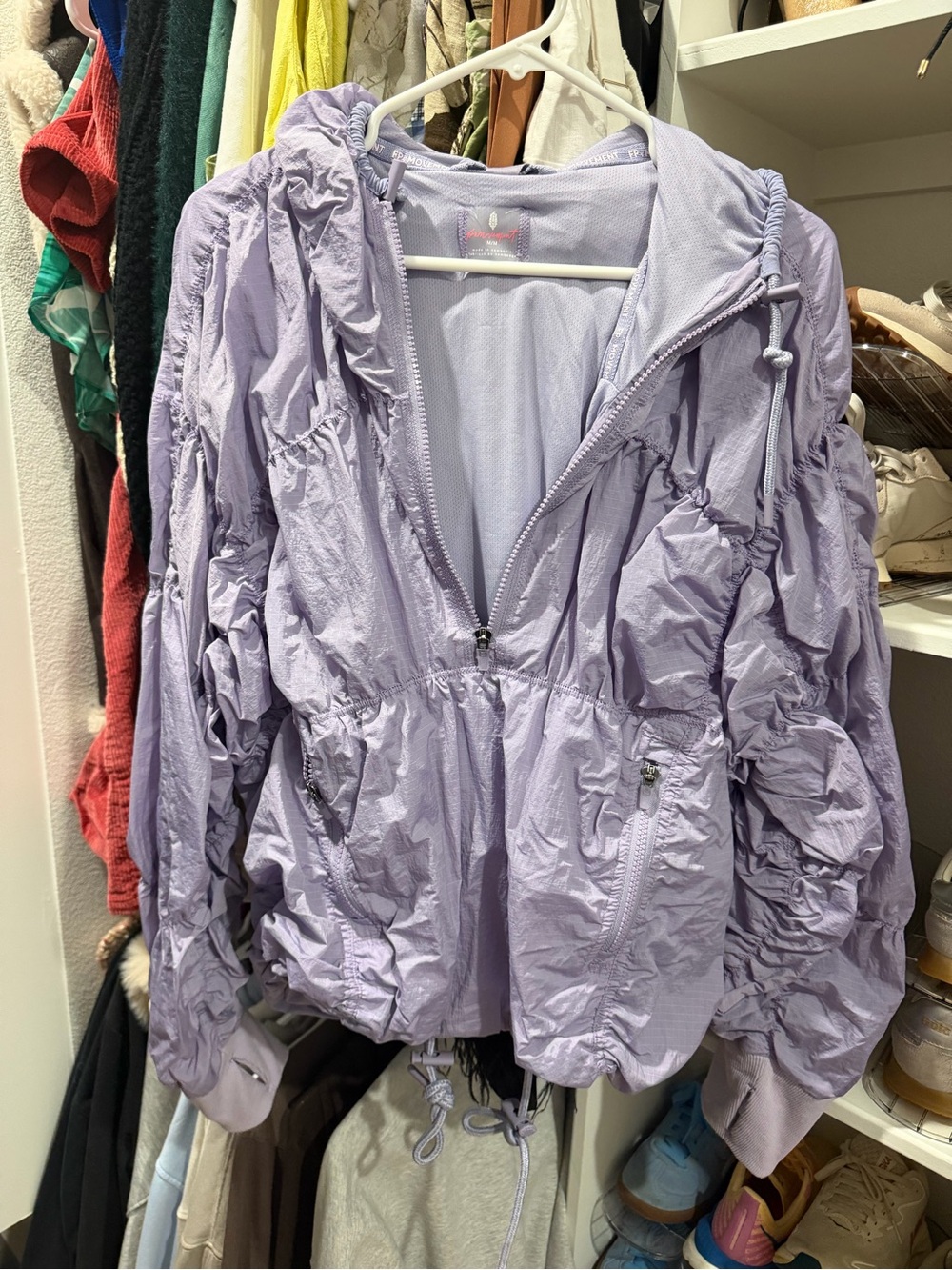 FP Movement by Free People Lavender Hooded Bomber Jacket